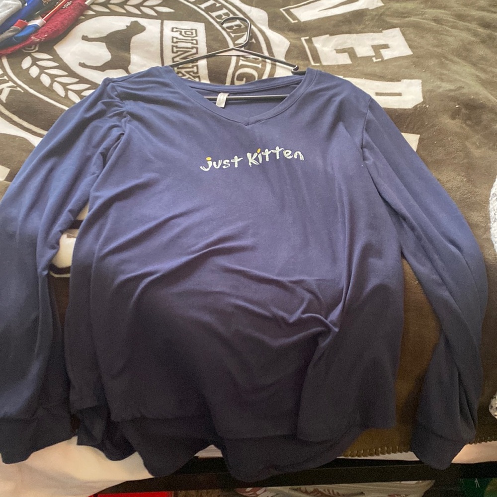 “Just Kitten” pajama top
